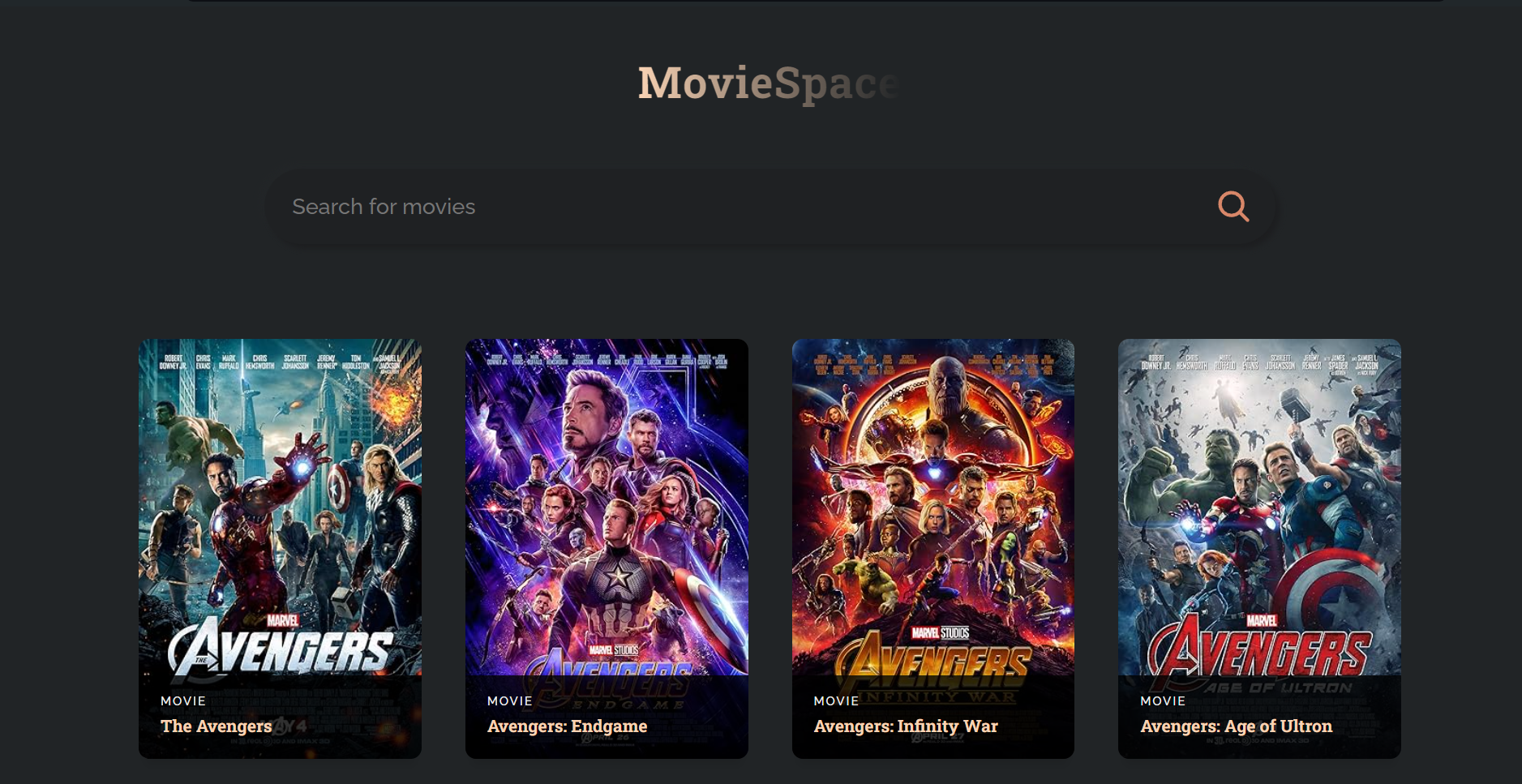 MovieSpace - Movies database